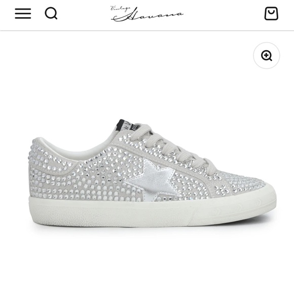 NEW Vintage Havana GRANDE - SILVER FULL RHINESTONE - Picture 2 of 13